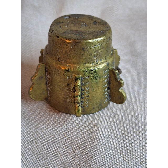 16th or 17th C? Spanish Renaissance Bronze Mortar and Pestle Ribbed Fin Judaica Antiquity For Sale - Image 11 of 16