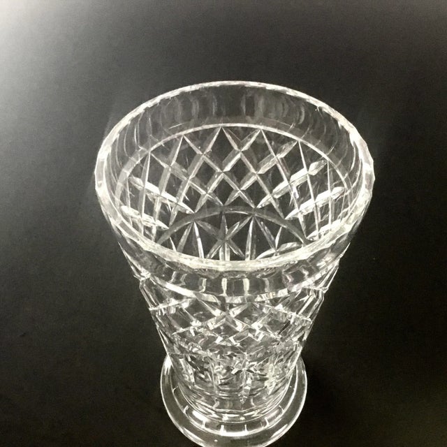 Wedgwood Large 1930s Wedgwood Crystal Vase For Sale - Image 4 of 5