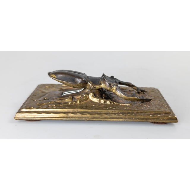 Late 19th Century 19th Century Gilt Bronze and Copper Letter or Paper Clip in the Form of a Stag Horn Beetle For Sale - Image 5 of 11