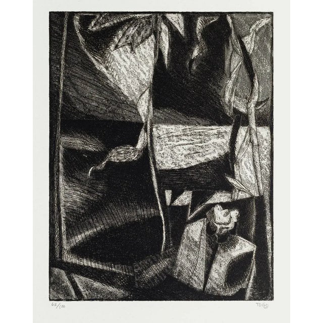 Composition - Original Etching by Togo - 20th Century 20th Century For Sale - Image 3 of 3