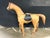 Vintage 1950s Tall Brown Leather Standing Horse Sculpture For Sale - Image 4 of 11
