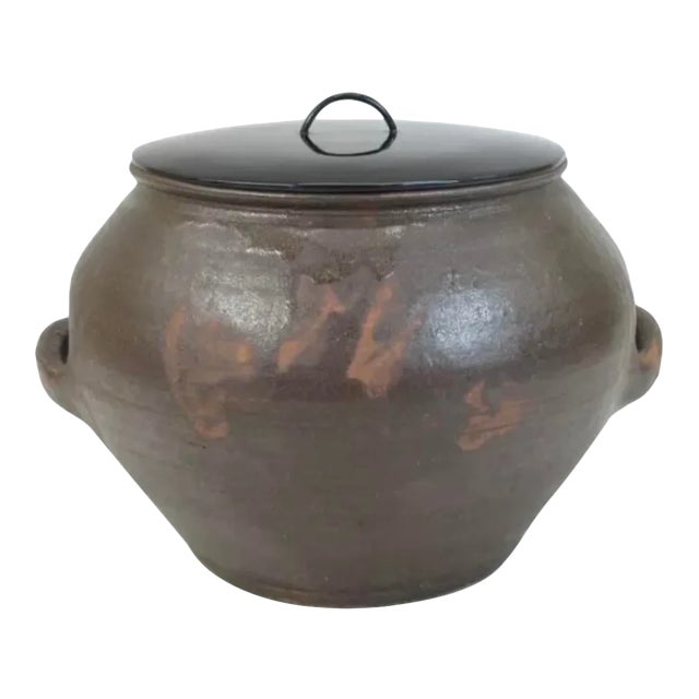 19th Century Japanese Wabi-Sabi Mizusashi Tea Ceremony Water Vessel For Sale