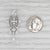 2010s 0.12ctw Diamond Filigree Ornate Pendant 18k White Gold Fring Drop For Sale - Image 5 of 5