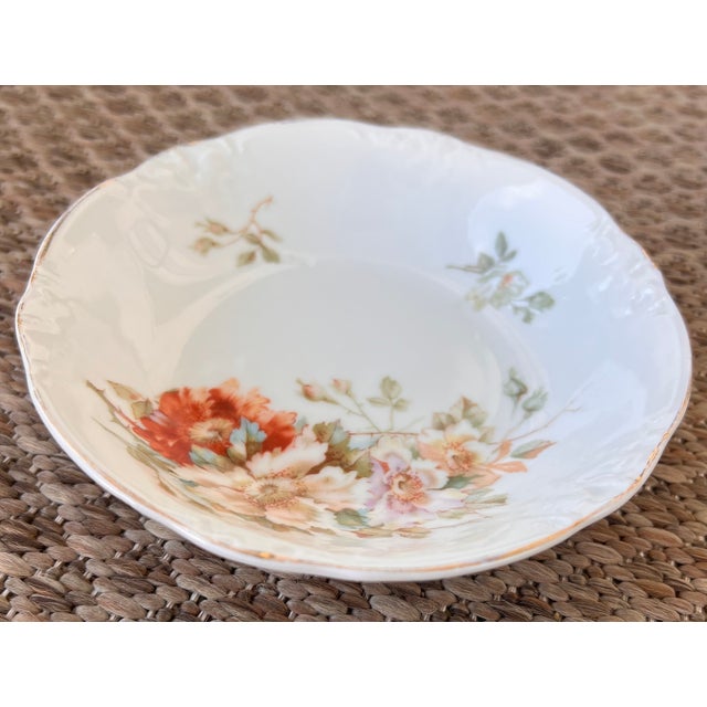 French Country Antique German Porcelain Plate Wall Trio Collection | Early 1900s Tielsch Bavaria Prussia For Sale - Image 3 of 9