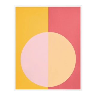Pink & Orange Forever by Stephanie Henderson in White Frame, Medium Art Print For Sale