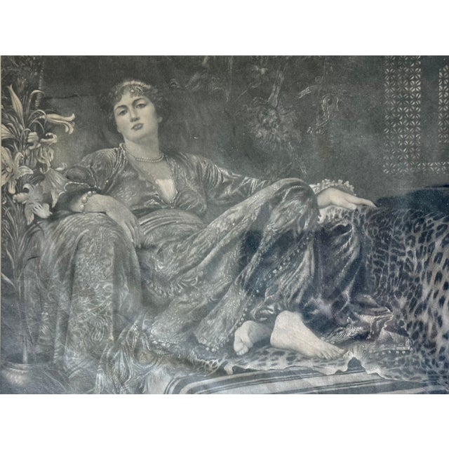 19th C. Orientalist Engraving After "Leila (1892)" by Sir Frank Dicksee (1853-1928) For Sale - Image 4 of 5
