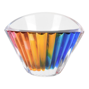 Late 20th Century Rainbow-Colored Kosta Boda Art Glass Bowl