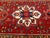 Vintage Persian Heriz Wide Runner, Hand-Knotted Wool, Geometric Design, Red & Navy, 4x12 For Sale - Image 4 of 18