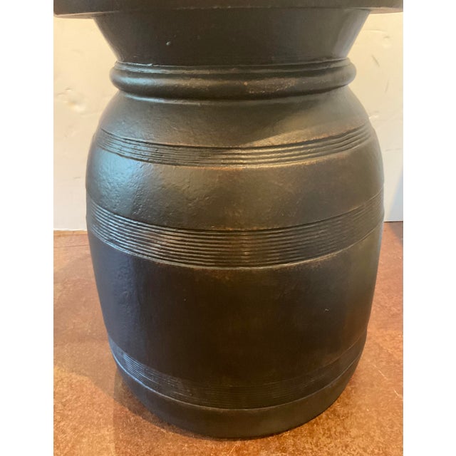 Original retail $2151, stylish Hooker Modern Bronze Finished Urn Spot Table, showroom floor sample