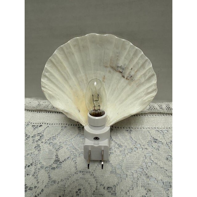 Natural Crafted Beach House Decor Shell Nightlight For Sale - Image 9 of 9