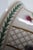 Ceramic Chinese Porcelain Trumpet Vase With Floral Trellis Decoration & Raised White Accents For Sale - Image 7 of 18