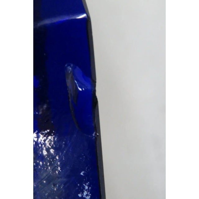 Cobalt Blue Glass Epns Silver Salt Cellar Small Dish Made in England For Sale - Image 11 of 12