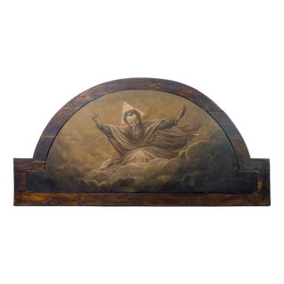 Overdoor Painting of God the Father Trinity, 1800, Oil on Canvas For Sale