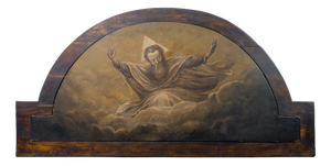 Overdoor Painting of God the Father Trinity, 1800, Oil on Canvas