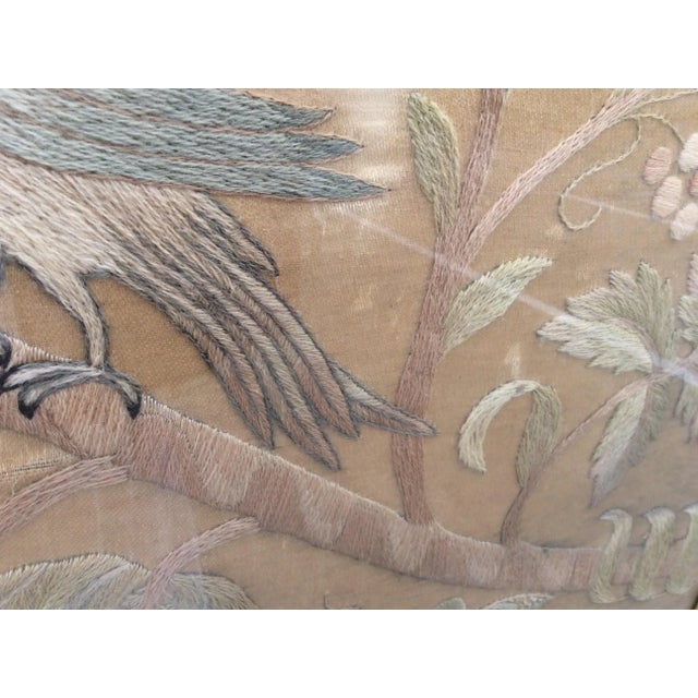 Antique Bird Needlework Art For Sale - Image 9 of 11