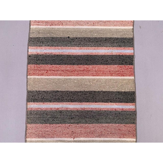 Vintage Turkish Narrow Kilim Runner Rug For Sale - Image 3 of 5