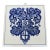 Dutch Delft Heraldic Tile in Blue and White For Sale