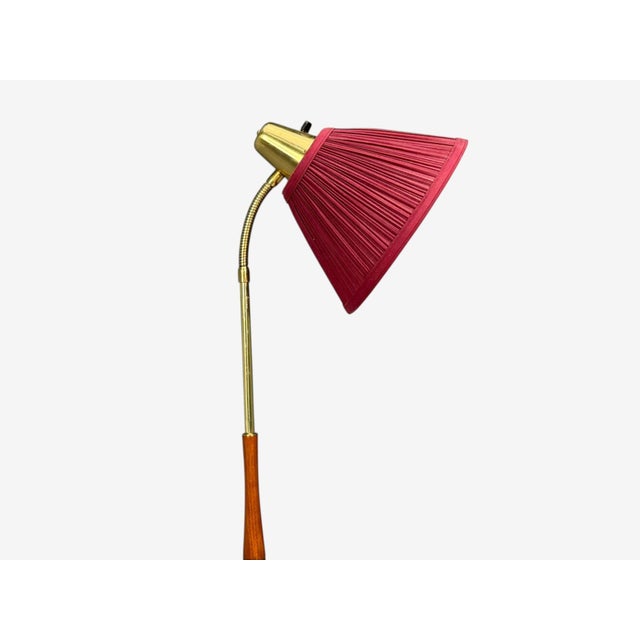 Eae, Swedish Modern, Adjustable Floor Lamp, Teak, Brass, Sweden, 1950s For Sale In New York - Image 6 of 12