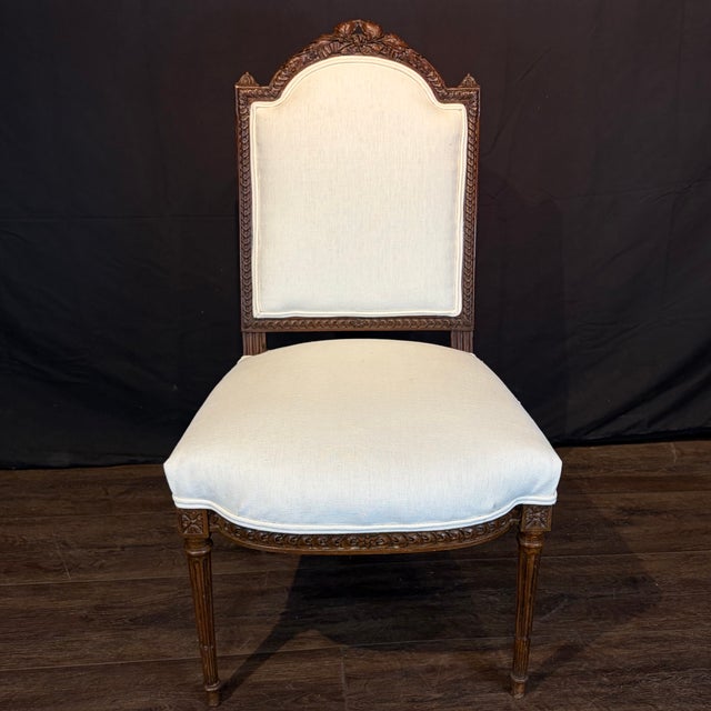 Carved Walnut Antique French Armchairs or Fauteuils - A Pair For Sale - Image 15 of 15