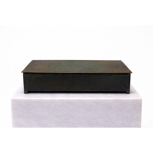 1930s Art Deco Bronze Lidded Box by Sune Bäckström, Sweden, 1930 For Sale - Image 5 of 9