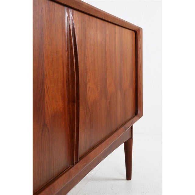 Mid-Century Modern Danish Teak Sideboard with Roll-Up Doors from Bernhard Pedersen & Søn, 1960s For Sale - Image 13 of 18