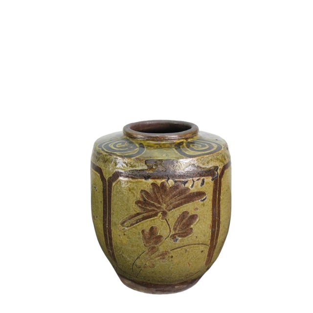 Vintage Brown Jar For Sale - Image 4 of 6