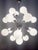 Fabio Ltd 21st Century Nova Polished Nickel Matte White Murano Sputnik Chandelier by Fabio LTD For Sale - Image 4 of 7