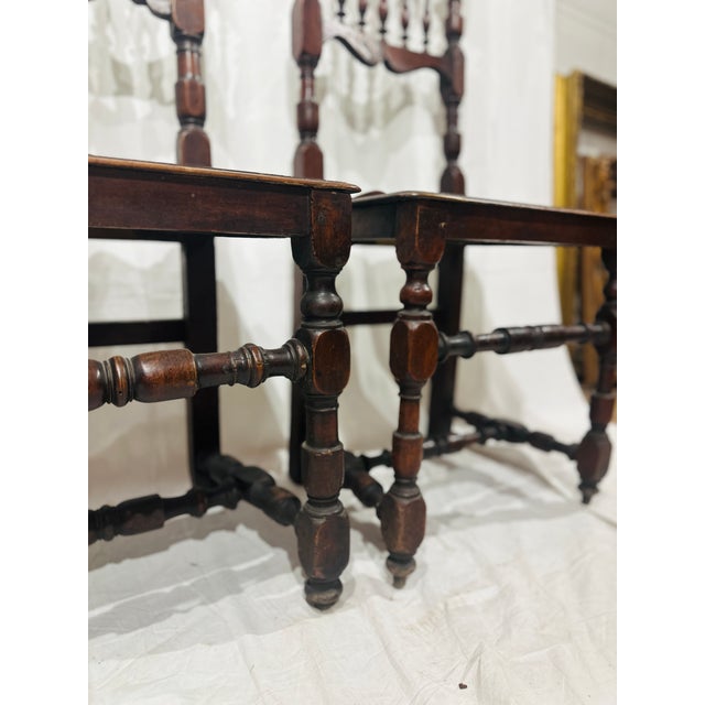 Wood Set of 4 Early 19th Century Provincial Walnut Baroque Dining Chairs For Sale - Image 7 of 11