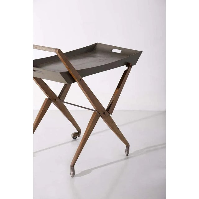 Metal Vintage Italian Bar Cart by Angelo Ostuni, 1950s For Sale - Image 7 of 10