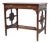 1880s English Aesthetic Movement Mahogany Writing Desk With Pierced Geometric Carving For Sale