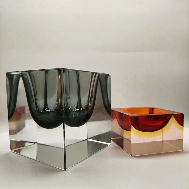 Rare Cube Ashtray or Catch-All in Murano Glass by Flavio Poli for Seguso, 1960s For Sale - Image 18 of 18