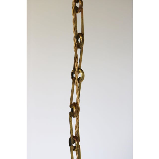 Arts & Crafts Vaseline Glass Pendant Light by Henry G. Richardson & Sons, 1900s For Sale - Image 6 of 7