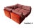 1980s Vintage Mid Century Modern 1970s - 1980s 4 Piece Modular Orange Velvet Geometric Sofa Restored Postmodern 80s For Sale - Image 5 of 12