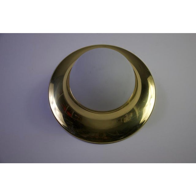 1960s Brass and Opaline Glass Flush Mount by Glashütte Limburg, 1960s For Sale - Image 5 of 14