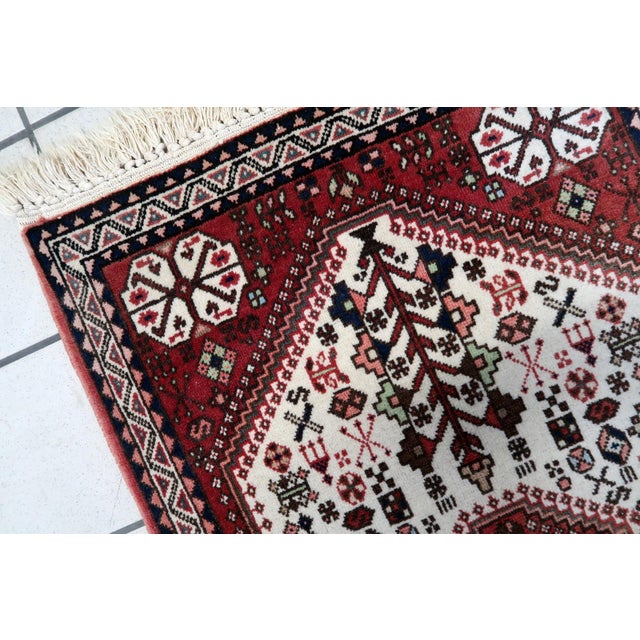 1960s, Handmade Vintage Persian Gashkai Rug 2' X 3.4' For Sale - Image 9 of 12