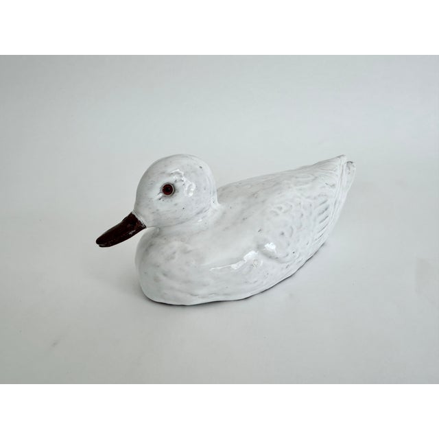 French Country French Artisan Duck Sculpture Figurine For Sale - Image 3 of 8