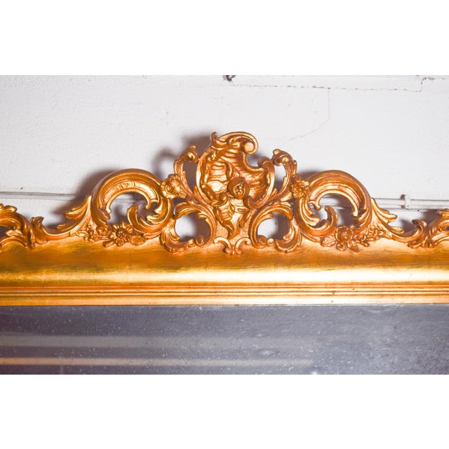 Rococo Rococo Ornate Giltwood Mirror, 1890 For Sale - Image 3 of 8