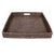 Boho Chic Artifacts Rattan Square Tray For Sale - Image 3 of 4