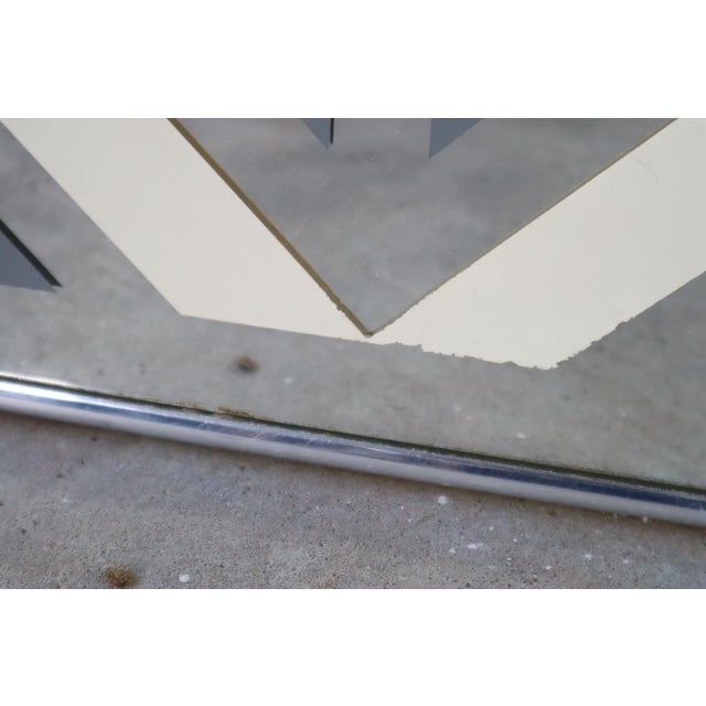 Vintage Geometric Op Art Mirror Wall Hanging by Sharon Art Concept 70's Retro Mid Century Modern Atomic MCM For Sale - Image 9 of 12