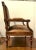 Antique Carved Wood Brown Leather Arm Chairs - a Pair For Sale In Atlanta - Image 6 of 12