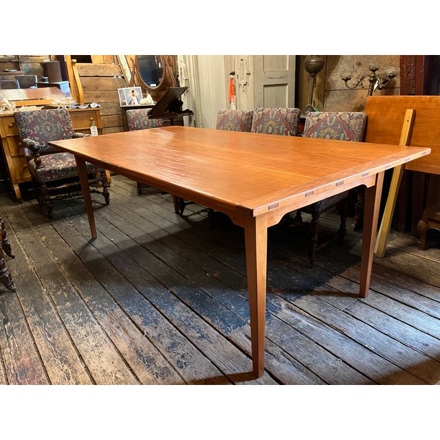 Custom Made Cherry Wood Dining Table With Extensions Chairish