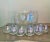 Vintage-Mid Century Draping Iridescent Glass 14 Piece Punch Bowl Set-Includes Glass Ladle Not Pictured For Sale - Image 6 of 9