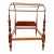 Nice Antique American Sheraton Canopy Bed With Carved Posts For Sale