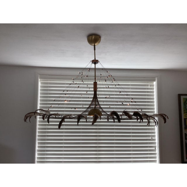 1980s Ceiling Lamp Bird by Quasar Holland , Brass, Copper 1980 For Sale - Image 5 of 10