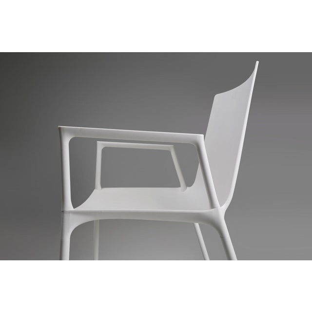 Vintage White Design Chair with Armrests, Belgium, 2000s For Sale - Image 4 of 11