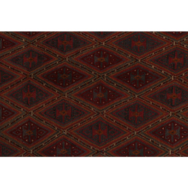 Rug & Kilim’s Afghan Baluch Tribal Rug in Red With Colorful Geometric Patterns For Sale In New York - Image 6 of 7
