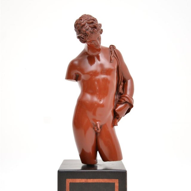 Neoclassical Style Sculpture of Meleager, 1950, Resin on Wood Base For Sale - Image 9 of 14