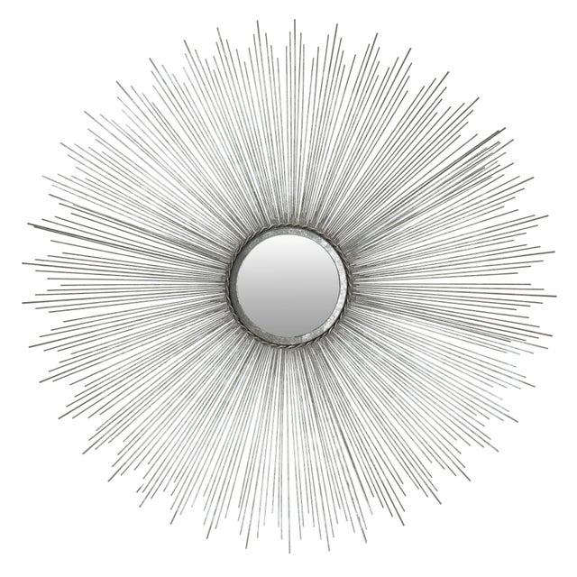 Burst Mirror in Silver For Sale - Image 4 of 4