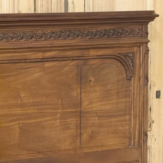 19th Century French Louis XVI Walnut Bed For Sale - Image 11 of 18