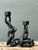 This compelling vintage candle holder is a quintessential example of Brutalist industrial design, masterfully crafted from...